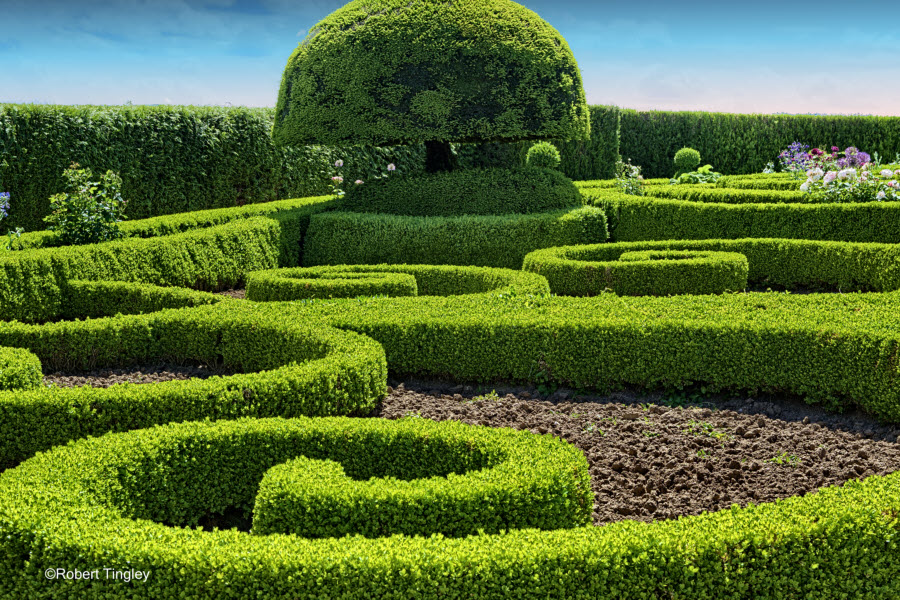 Garden at Chateau de Hautfort